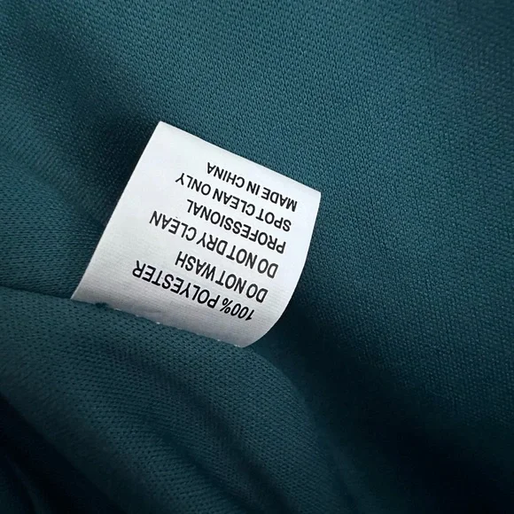 NWT | Mac Duggal | 49529 | Teal Ruffle High Low Asymmetric Dress - Picture 9 of 9